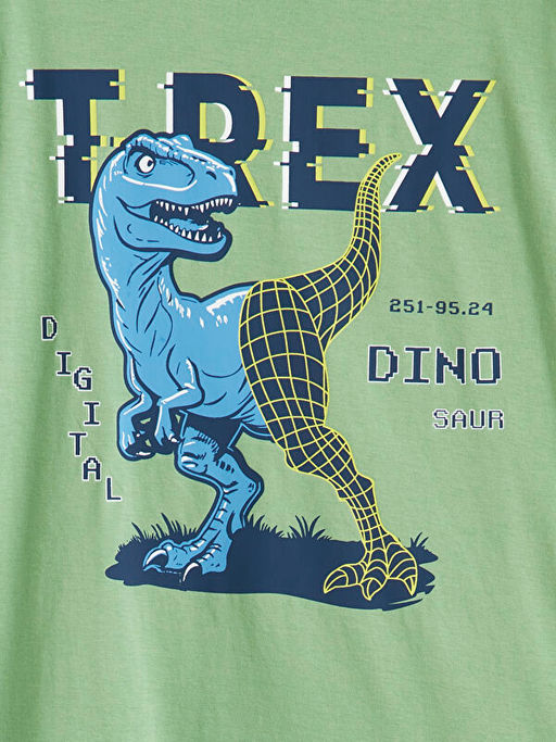 Bask?l? Erkek ?ocuk Pijama Tak?m?