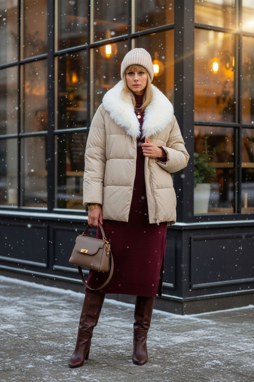 Куртка с меховым воротником арт.6677 зима, евро-зима