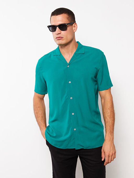 Regular Fit K?sa Kollu Poplin Erkek G?mlek