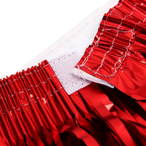 Юбка, 40 см, на липучке, красная