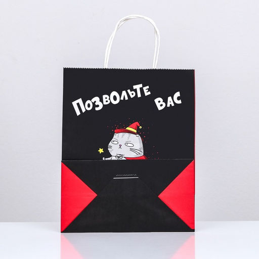 Цена за 10 шт. Пакет крафт с приколами С Днем рождения, 22 х 12 х 27 см - UPAK LAND фото 4