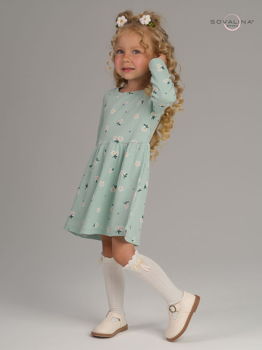 Платье Элла мятный букетик