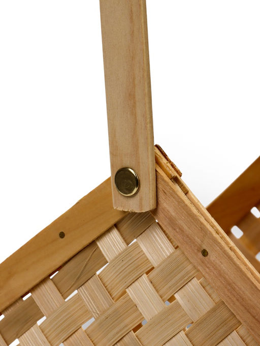 Корзина плетёная для хранения Lon, с ручкой, ива, цвет натуральный, набор 2 шт.