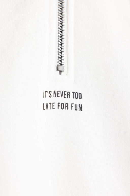 Толстовка с капюшоном и принтом оверсайз - Defacto фото 5