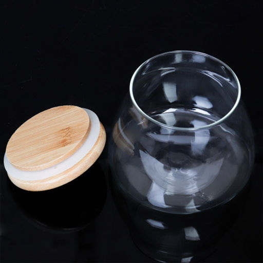 Банка для сыпучих бамбуковая крышка Боченок 600 мл / LCSC2418 /уп 100/ - Галеонтрейд фото 3