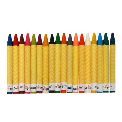 Карандаши восковые, 18 цветов, Calligrata, в картонной коробке  фото 2