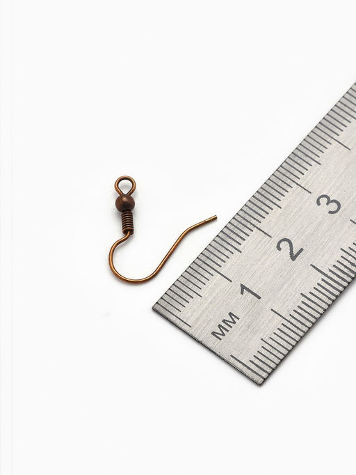 Швензы для сережек-крючки с бусиной (набор 5 пар), бронз