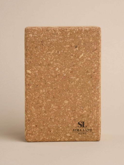 Блок для йоги Sima-Land Home, 22.5×14.5×7.5 см, пробка