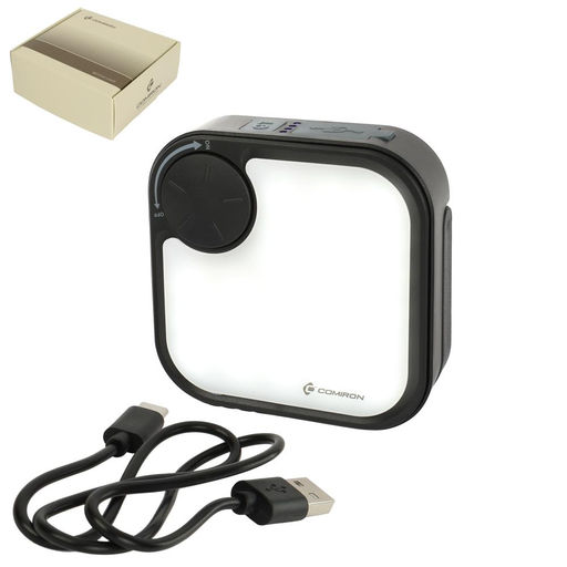 Фонарь кемпинговый COMIRON ILLUMINATION. Подзарядка от солнца. Корпус ABS; Свет 15-750lm; Аккум 3000 mAh; USB, Type-C. Вес-165гр. /уп100/ - ГалеонТрейд фото 2