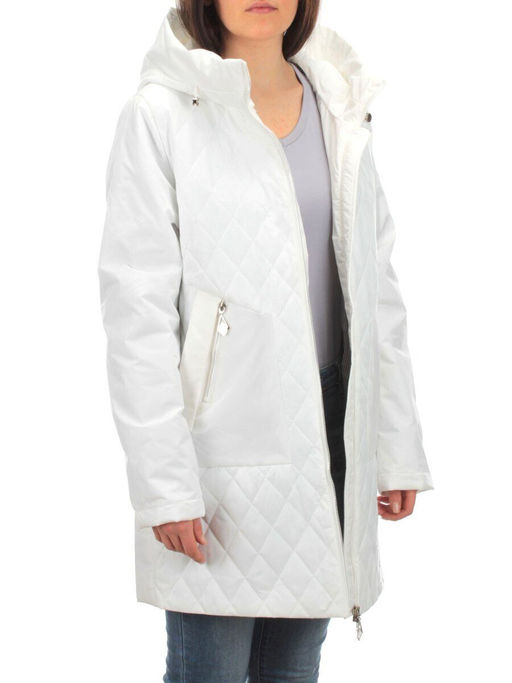 M8528 WHITE Куртка демисезонная женская (100 гр. синтепон) Maria - Фабричный китай фото 8