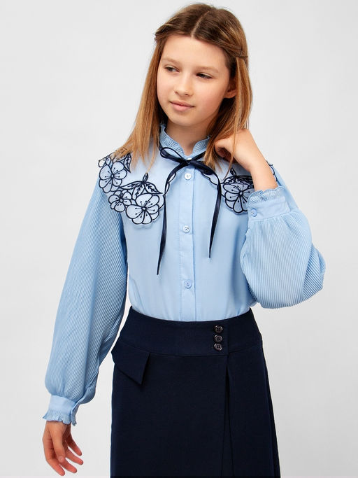 АКЦИЯ Блузка для девочки длинный рукав Соль&Перец