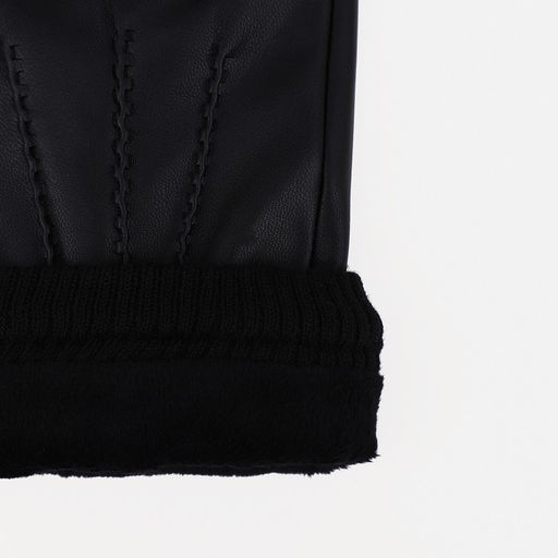 Перчатки мужские, безразмерные, с утеплителем, цвет чёрный