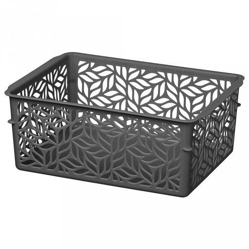 Корзина пластмассовая для хранения "Linden" 1,4л, 19х14х7,5см, универсальная, полипропилен, серый (Россия)