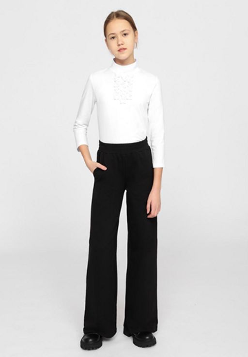 CWJG 70398-41/ Брюки для девочки/ Т.синий/