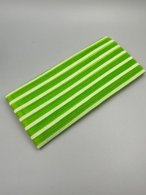 Bath Towel Мочалка-полотенце для душа с пилинг-эффектом / Stripe Long Exfoliating Towel, зелёная полоска