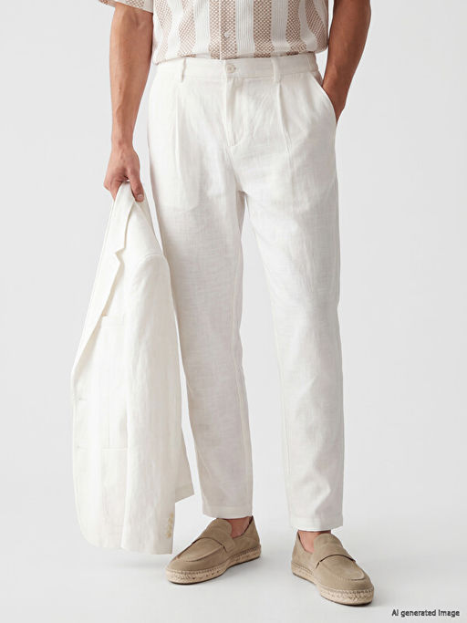 Regular Fit Erkek Pileli Pantolon