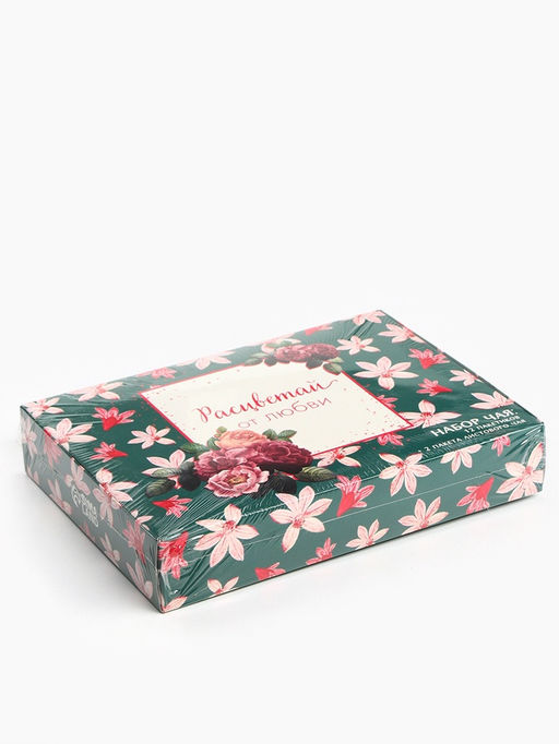 Чай подарочный Расцветай от любви, весовой чай 40 г (2 шт. ? 20 г)., чай в пакетиках 21.6 (12 шт. ? 1.8 г). - Фабрика счастья фото 10