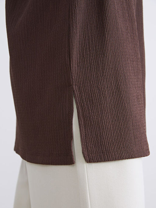 Bisiklet Yaka F?rf?rl? Kad?n Tunik