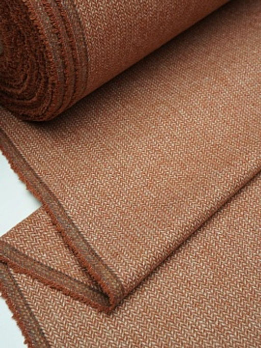 Шерсть пальтово-костюмная Твид Мелкая елочка цв.терракотово-бежевый, ш.1.5м, шерсть-40%, п/э-60%