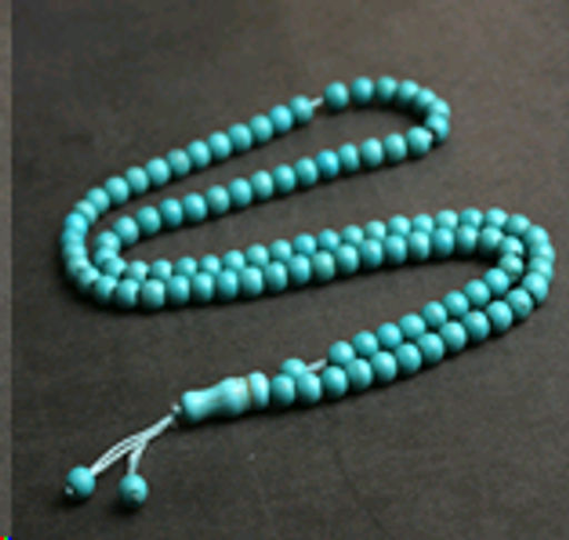Четки мусульманские 99 бусины 6мм бирюзовые / MА57 /уп 10/600/АКЦИЯ - Галеонтрейд фото 2