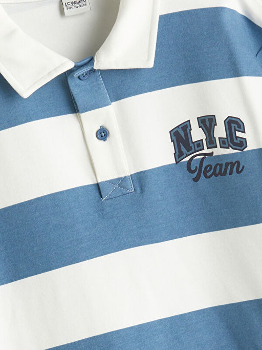 Polo Yaka ?izgili Erkek ?ocuk Ti??rt