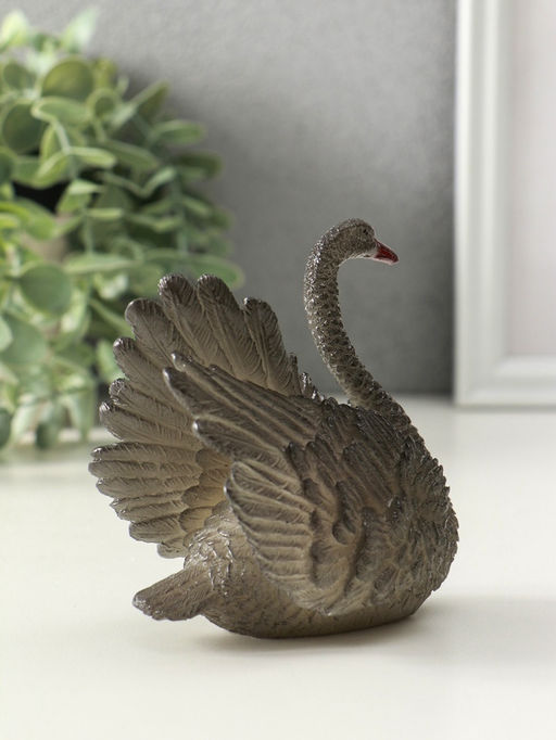 Фигурка для чайной церемонии "Белая лебедь" меняет цвет 11х10х8 см