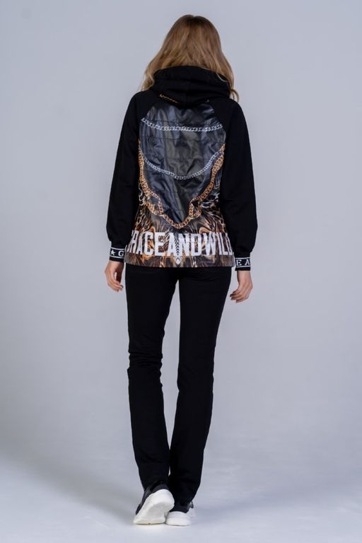 Толстовка из футера  комбинированного с плащевкой - А+б коллекция фото 12