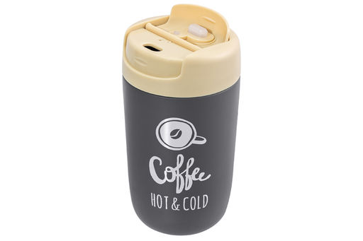 Термокружка 400 мл 8,5*8,5*15,5 Coffee Hot & Cold, серая - Elan gallery фото 6