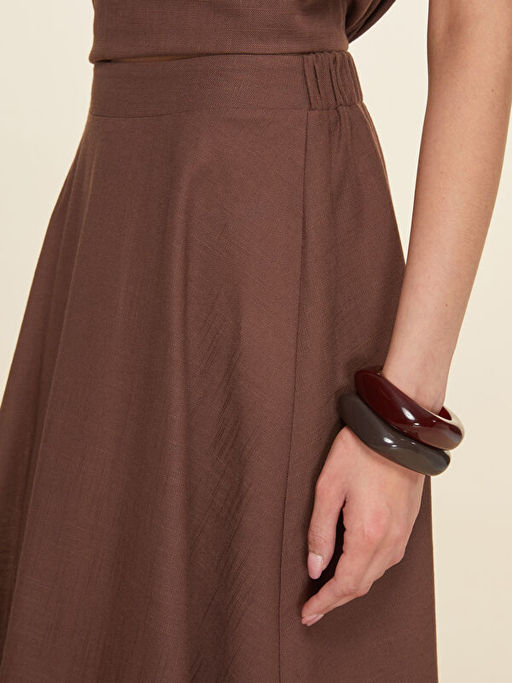 Beli Lastikli Loose Fit Etek