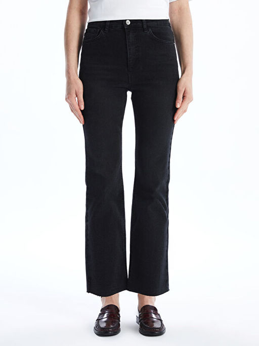 Crop Flare Kad?n Jean Pantolon