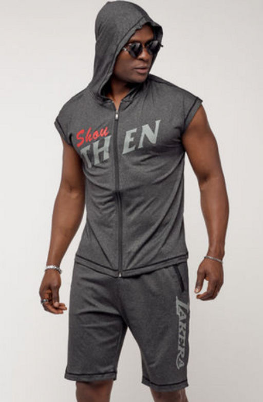 Спортивный костюм летний мужской темно-серого цвета 2264TC - FUYOUKAI фото 20