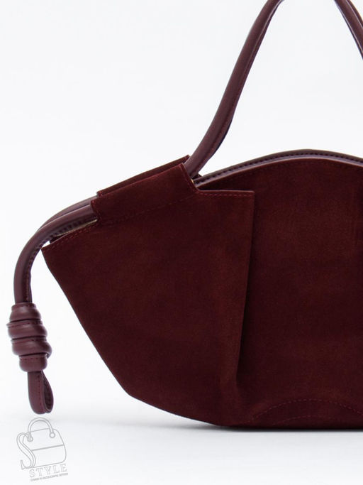 Сумка женская кожаная 99071-1NN wine red  Natale Navetta