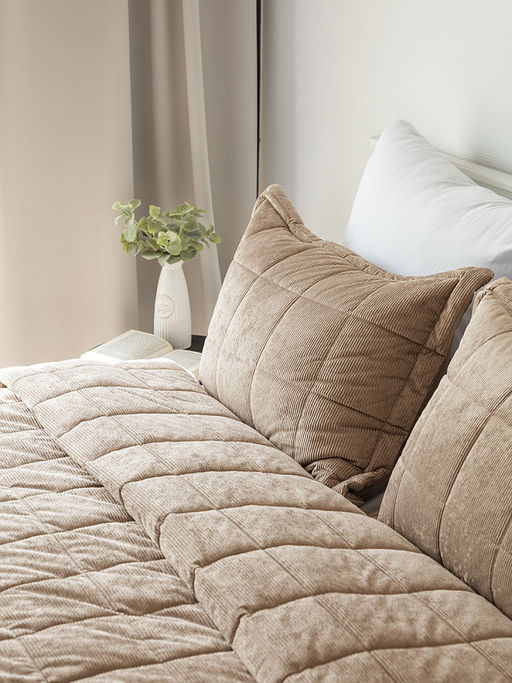 Наволочки декоративные вельвет 50x70 (2шт) бежевый