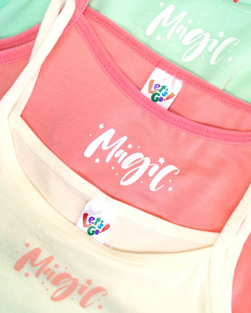 Распродажа -41%! Майка для девочки на бретелях (бразильетка) 21180 коралловый 110 Lets go - Let's go фото 2