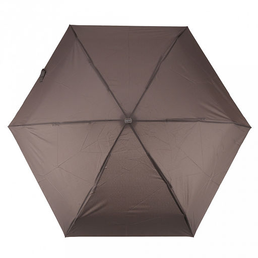 Зонт-мини механический Моно ткань эпонж (полиэстер), 6 лучей, д/купола 88см h50см, 5 сложений, 17см в сложенном виде, механизм против ветра, ручка с покрытием soft-touch, цвет серый, 184гр (Китай) - Домашняя Мода фото 4