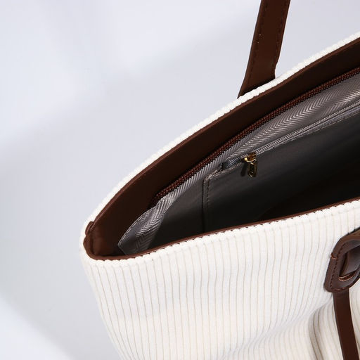 Сумка-шопер на молнии, цвет белый - Simaland фото 7