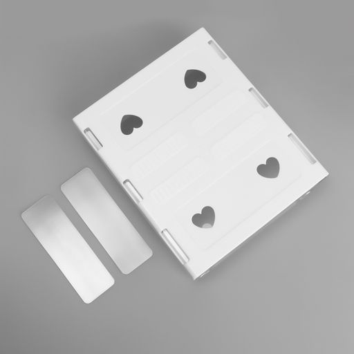 Ящик подвесной, 1 секция, с клеевой основой, 20×17×6 см, белый, прозрачный