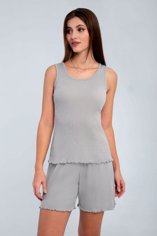 Арт. 9155/1 Пижама с шортами 42-50 (5 шт) Цвет:верх-серый, низ-серый - Калинка фото 11