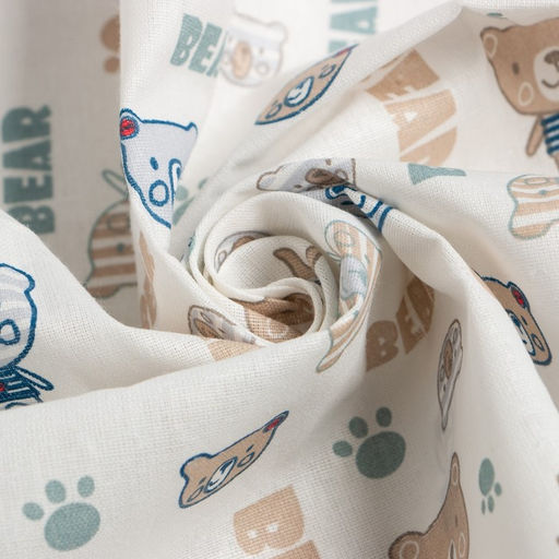 Пеленка Крошка Я Мишки цв.белый, 70*120 см, 100% хлопок  фото 3