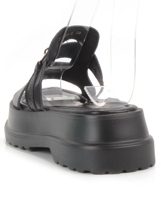 08-PEY254-2 BLACK Босоножки женские (натуральная кожа)