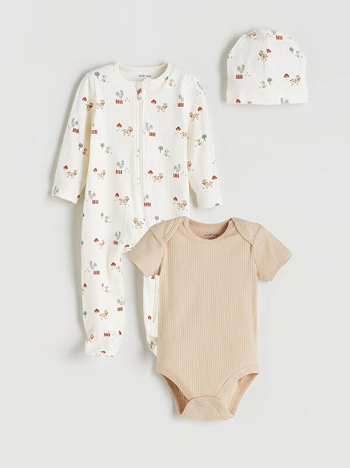 Bisiklet Yaka Erkek Bebek Hastane Seti