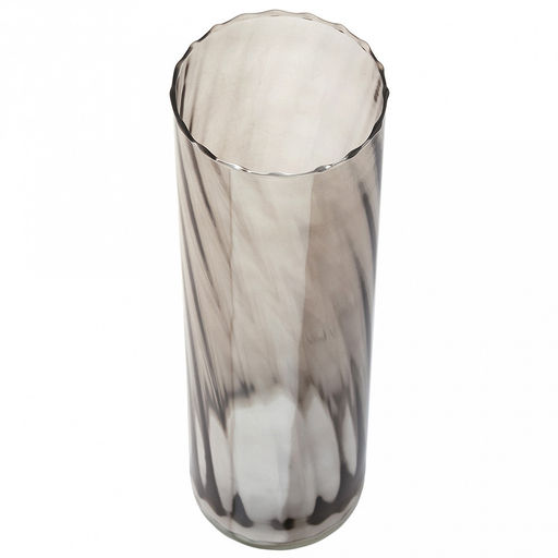 Ваза для цветов стеклянная "Иберетта" 3,81л, д12см, h40см, средняя, форма "цилиндр", "Дымчатый" (Россия)