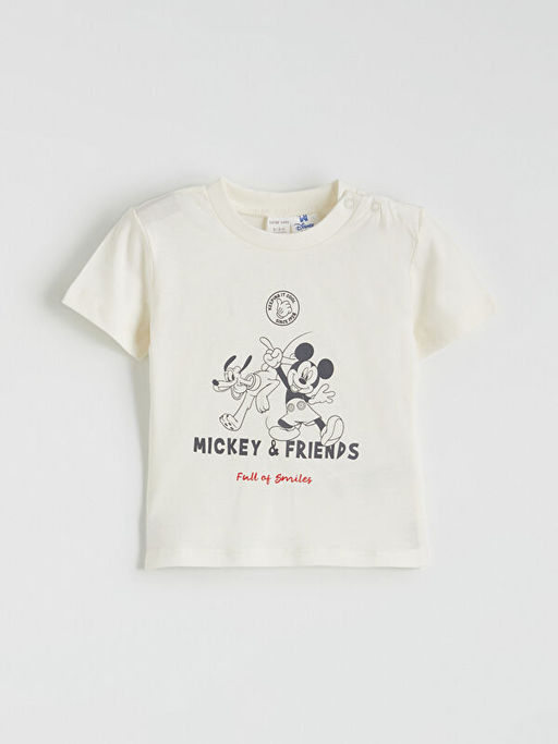 Mickey Mouse Bask?l? Erkek Bebek Tak?m