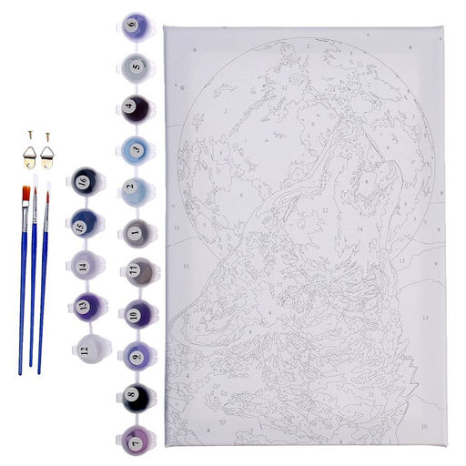 Картина по номерам на холсте с подрамником Одинокий волк, 20х30 см - Школа талантов фото 5