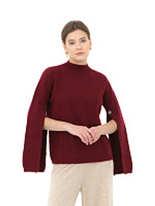 Джемпер из верблюжьего пуха 5026 бордовый