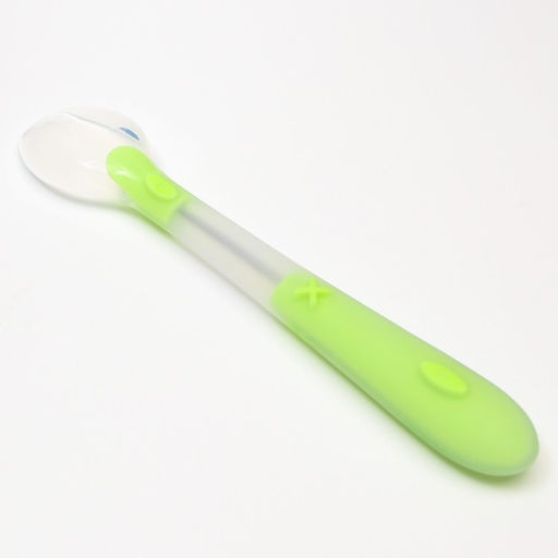 Ложка детская для кормления силиконовая, от 5 мес., цвет зеленый - Крошка я фото 5