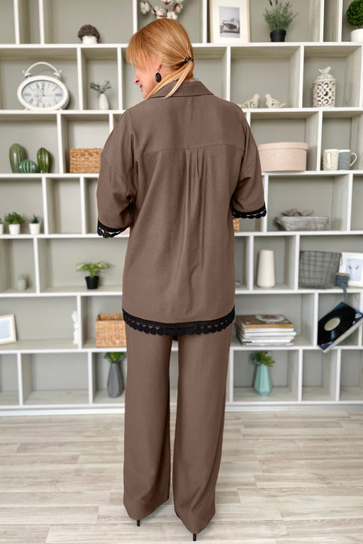 Блуза Rumoda 2214 коричневый  фото 3