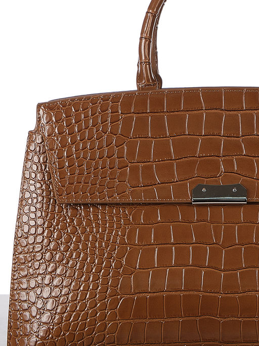 LACCOMA сумка НИ8099-рыжий натуральная кожа хлопок  фото 5