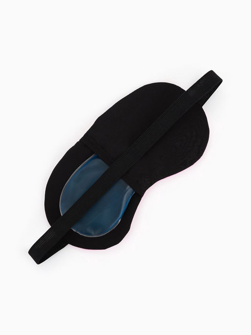 Маска для сна с гелевым вкладышем «Котик», 19×10 см, резинка одинарная, розовая