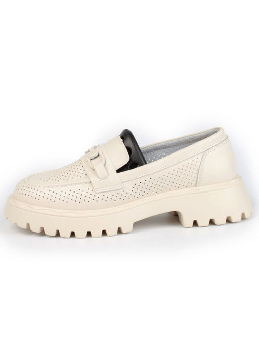 03-PDD179-2 BEIGE Лоферы женские (натуральная кожа) - Фабричный китай фото 5